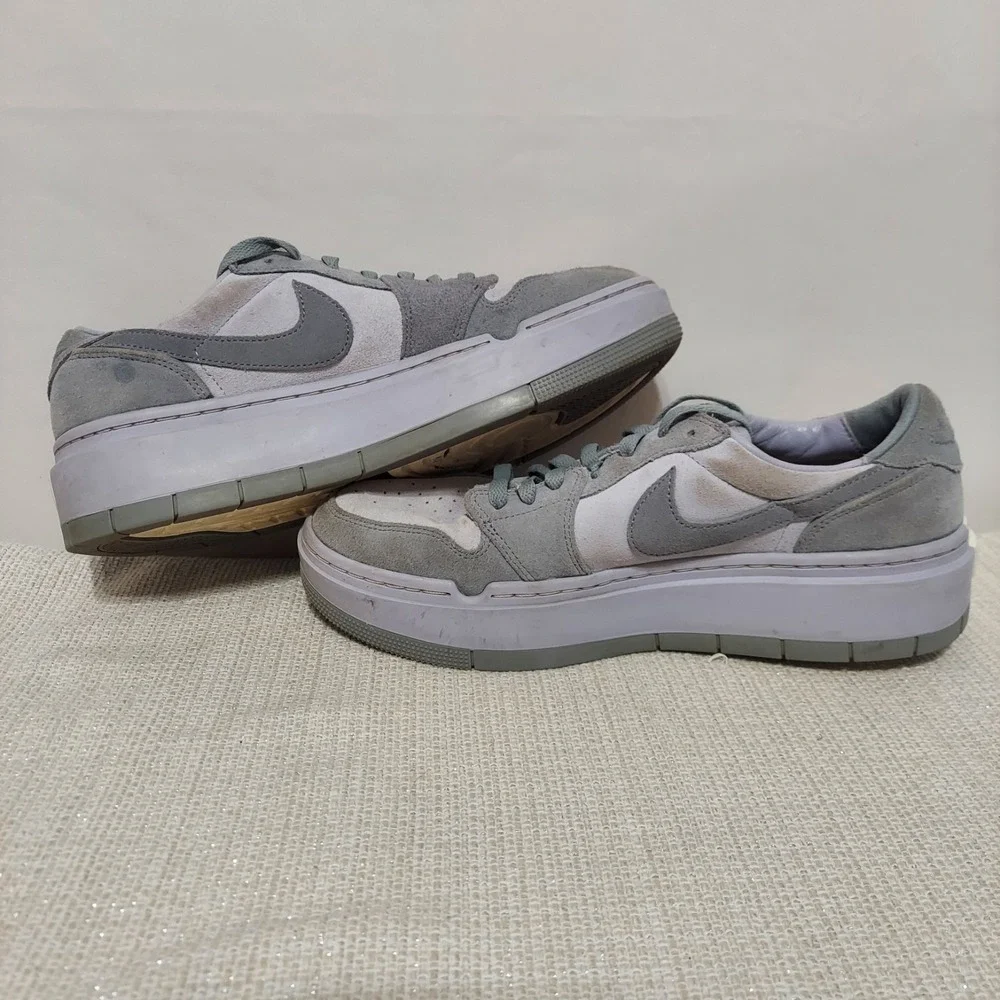 Nike Air Jordan 1 Elevate Low Shoes Gray‎ Suede Sneakers Womens 12/Men 10.5